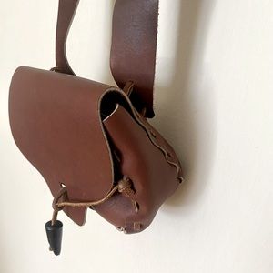 Handmade leather cross body bag